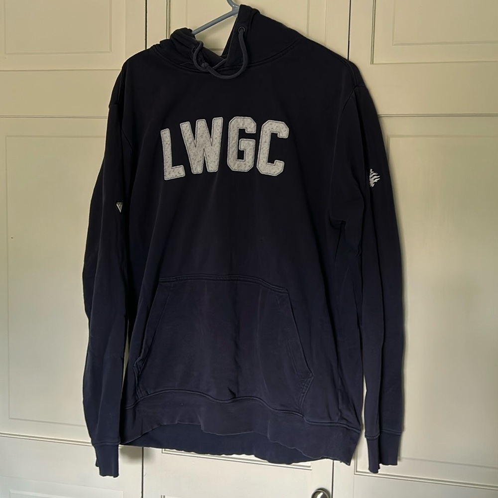 Levelwear Mens Large Lake Winnipesaukee Golf Club Navy Hooded Sweatshirt